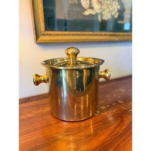 Vintage Gatco Brass Ice Bucket with Lid — 7" Tall